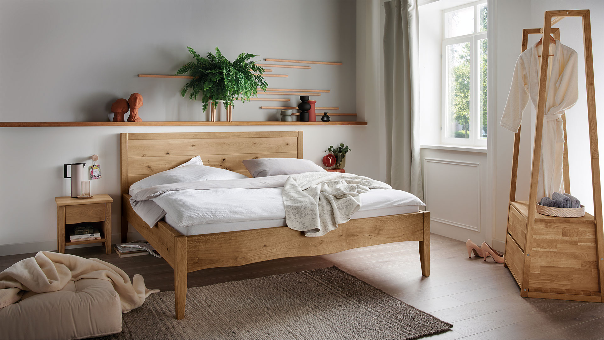 Diverse versterking Dierbare Massief houten bed "Grivola" | allnatura Nederland